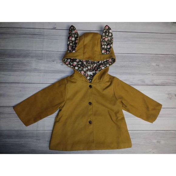 Girls PatPat yellow‎ bunny jacket size 18/24 months - Picture 1 of 7